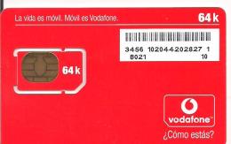 TARJETA GSM VODAFONE  ¿COMO ESTAS?64K ,B021, ANTIGUA - Vodafone
