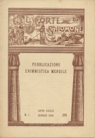 05261 "LA CORTE DI SALOMONE - PUBBLICAZIONE ENIMMISTICA MENSILE -  ANNO XXXIX - N. 1 - GENNAIO 1939 - XVII" ORIGINALE - Jeux
