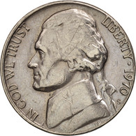 Monnaie, États-Unis, Jefferson Nickel, 5 Cents, 1970, U.S. Mint, San Francisco - 1938-…: Jefferson