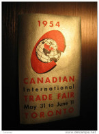 Toronto 1954 Trade Fair Poster Stamp Label Vignette Viñeta CANADA - Local, Strike, Seals & Cinderellas