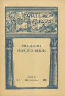 05265 "LA CORTE DI SALOMONE - PUBBLICAZIONE ENIMMISTICA MENSILE -  ANNO XL - N. 2 - FEBBRAIO 1940 - XVIII" ORIGINALE - Games