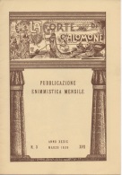 05268 "LA CORTE DI SALOMONE - PUBBLICAZIONE ENIMMISTICA MENSILE -  ANNO XXXIX - N. 3 - MARZO 1939 - XVII" ORIGINALE - Games