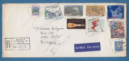 207435 / 1981 - 2.13 $ - REGISTERED SU-AUX 33 - SOFIA , SKIING , FISH , Greater Prairie Chicken , MAP , Canada Kanada - Lettres & Documents