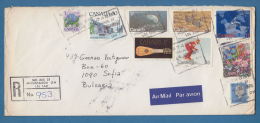 207435 / 1981 - 2.13 $ - REGISTERED SU-AUX 33 - SOFIA , SKIING , FISH , Greater Prairie Chicken , MAP , Canada Kanada - Cartas & Documentos