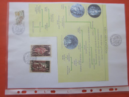 CAD COMMEMORATIF 7 MAI 2001 GENEALOGIE DES ROIS DE FRANCE BLOC FEUILLET 3 TIMBRES Congrés De Généalogie Marseille - Afgestempeld