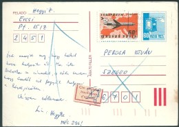 3841 Hungary Transport Flight Aircraft Postal History Returned Letter ERROR - Erreurs Sur Timbres