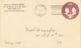 RAP-L3 - ETATS-UNIS Entier Postal De 1893 Avec Effigie De Christophe Colomb Et Aigle Stylisé - ...-1900