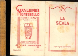 Programme Cinéma LA SCALA Lyon 18 Rue Thomassin Couverture En Buvard 1949 Film L'école Buissonnière / Publicités - Cinéma & Théatre