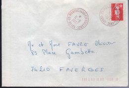 Lettre De 25-Montbeliard-Pte Hollande 5 -5 1997 Timbre à Date Frappé En Rouge - Briefe U. Dokumente