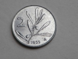 ITALIE 2  LIRE 1955  KM 94 ALU UNC - 2 Lire