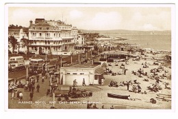 RB 1086 - 1966 Postcard - Warnes Hotel Buses & East Beach - Worthing Sussex - Worthing