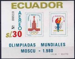 EQUATEUR Jeux Olympiques MOSCOU 80. BF Collectif Des N° Yvert 712/13  ** MNH. - Sommer 1980: Moskau