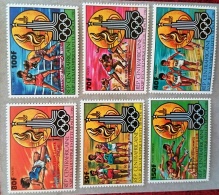 CENTRAFRIQUE Jeux Olympiques MOSCOU 80. Surcharge  ROUGE. Yvert N° 462/65 + PA 237/38 ** MNH. - Ete 1980: Moscou