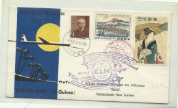 Premier Vol KLM Tokyo Biak, Nouvelle Guinée, 1958 - Brieven En Documenten