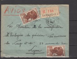 AOF  - N° 41 X2 Obli/sur Lettre Recommandée -  31 / 12 / 1952 Arrivée Le 3 / 1 / 1953 - Cartas & Documentos