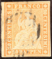 Schweiz Strubel 20Rp. SF Gr. Zu#25Ba Vollrandig - Usados