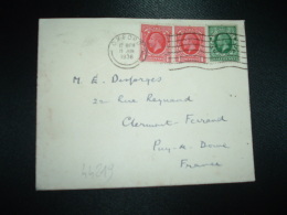 LETTRE TP 1 P X2 + TP 1/2 P OBL.MEC.8 JUN 1936 OXFORD - Brieven En Documenten