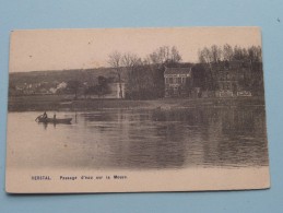 Passage D'eau Sur La Meuse ( AHH ) ( Detail : Reclame Poissons Frais ) Anno 19?? ( Zie Foto Voor Details ) !! - Herstal