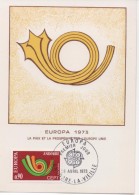 3006   Maxima Francia Andorra La Vielle ,Tema Europa 1973 - Cartoline Maximum