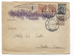 BUSTA PUBBLICITARIA ASCARI CARPI AFFRANCATA REGNO - Stamps For Advertising Covers (BLP)