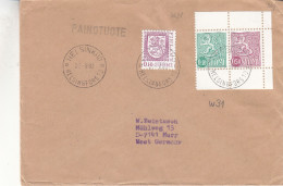 Finlande - Lettre De 1980 - Oblitération Helsinki - Avec Timbres Du Carnet - Storia Postale