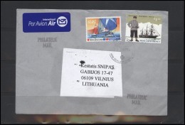 NEW ZEALAND Brief Postal History Envelope Air Mail NZ 007 Ships Exploration Sailing Sports - Lettres & Documents
