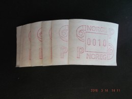 10 X NORGE Frama ATM - Timbres De Distributeurs [ATM]