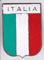 ESCUDO DE ITALIA - ITALY - CHAPA METALICA ESMALTADA DE COCHE - AÑ0 1950/60 - DIAMETRO 7,5 CMS - Automobil