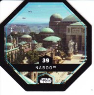 STAR WARS 2015 Vignette Jeton Image Carte LECLERC Disney Numéro 39 NABOO - Episode I