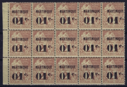 Martinique:  Yv Nr 7   3* MH/* Falz/ Charniere  Et 12 * MNH/** Sans Charnière  Postfrisch Brun Rouge Sur Jaune - Ongebruikt