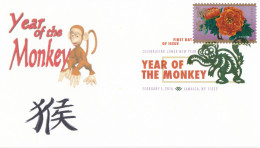 Lunar New Year/Year Of The Monkey FDC With DCP Cancellation, From Toad Hall Covers - 2011-...