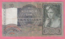 NEDERLAND 10 GULDEN 6-10-1941 - 10  Florín Holandés (gulden)
