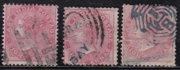 3 Diff Shade Eight Annas, British East India Used 1856, No Wmk, - 1854 Britische Indien-Kompanie