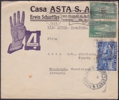 1933-H-51 CUBA 1933 5c INVASION . SOBRE ILUSTRADO DE LA HABANA A ALEMANIA GERMANY. - Storia Postale