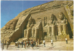 EGITTO - EGYPTE - Egypt - Abou Simbel, General View Of The Rock Temple Of Ramses II - Wrote But Not Sent - Abu Simbel Temples