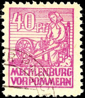 40 Pf. Violettpurpur, Gestempelt, Gepr. Thom BPP, Mi. 360.-, Katalog: 40yb O40 Pf. Violet Purple, Used,... - Autres & Non Classés