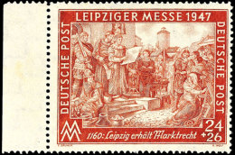 24+26 Pf Leipziger Messe In Type IEZ Tadellos Postfrisch Vom Linken Bogenrand, Fotoattest Hans-Dieter Schlegel BPP:... - Autres & Non Classés