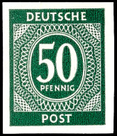 50 Pf. Ungezähnt Tadellos Postfrisch, Fotobefund Hans-Georg Schlegel BPP: "Die Erhaltung Ist Einwandfrei." Mi.... - Autres & Non Classés