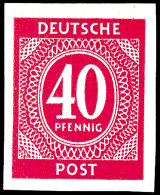 40 Pf. Ungezähnt Tadellos Postfrisch, Gepr. Schlegel BPP, Mi. 400,-, Katalog: 929U **40 Pf. Unperforated... - Autres & Non Classés