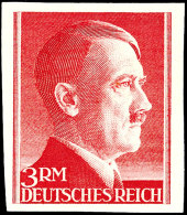 3 Reichsmark "Adolf Hitler", Abart "ungezähnt", Tadellos Postfrisches Luxusstück, Unsigniert, Fotoattest... - Autres & Non Classés