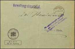 1919, Portofreier Dienstbrief Aus WIESBADEN 24.4. Mit Frz. Zensur-L3 "Pli Administratif Cpntrolé Par... - Autres & Non Classés