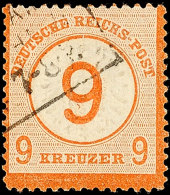 9 Auf 9 Kr. Rötlichbraun, Gut Gezähnt, Gestempelt, Gepr. Hennies BPP, Mi. 600,-, Katalog: 30 O9 On 9... - Autres & Non Classés