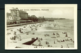 ENGLAND  -  Margate  Westbrook  Promenade And Sands  Unused Vintage Postcard - Margate