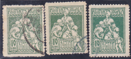 SOCIAL ASSISTANCE 10 BANI,1921,COLOR VARIATY,USED STAMPS,ROMANIA. - Abarten Und Kuriositäten