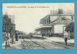 CPA - Chemin De Fer Train Gare De Vivoin-Beaumont BEAUMONT-SUR-SARTHE 72 - Beaumont Sur Sarthe