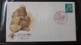 JAPAN 1985 Commemorative Cover Postmark  Save Africa With Lowe - Enveloppes