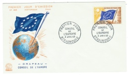 France // Timbres De Service // Conseil De L´Europe // 1963  FDC Y&T 27 - Covers & Documents