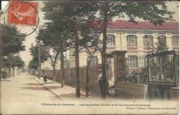 CPA De VILLENEUVE LA GARENNE - Les Nouvelles Ecoles Et Le Boulevard D'Asnières. - Villeneuve La Garenne