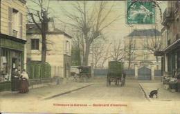 CPA De VILLENEUVE LA GARENNE - Boulevard D´Asnières (Photo-Peinture A. Breger). - Villeneuve La Garenne