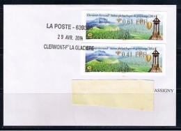 ATM, NABUCCO, PLI, LV 0.61EUR AVEC COMPLEMENT 0.41EUR, CLERMONT-FERRAND,SALON PHILATELIQUE DE PRINTEMPS, 4 Au 6/ 04/2014 - 2010-... Illustrated Franking Labels